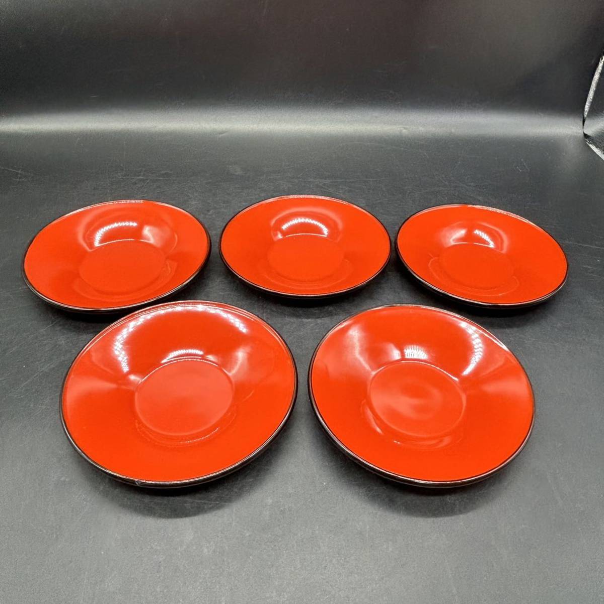 茶托 茶たく　漆器 朱塗 和食器 茶道具 茶器 傳統工芸 T11_画像1