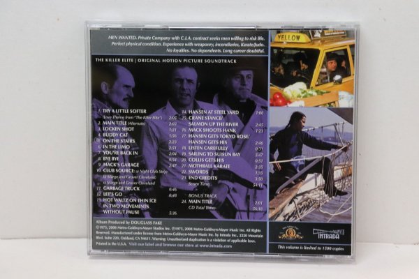 【美品】 CD キラー・エリート The Killer Elite ジェリーフィールディング 1500枚限定盤 サントラ サウンドトラックの画像5