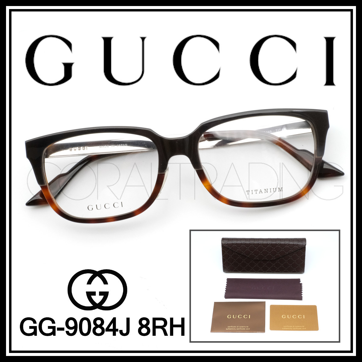 23507 新品本物 GUCCI GG-9084J 8RH ダークグレー/べっ甲柄 23507 新品本物 GUCCI GG-9084J 8RH ダークグレー/べっ甲柄