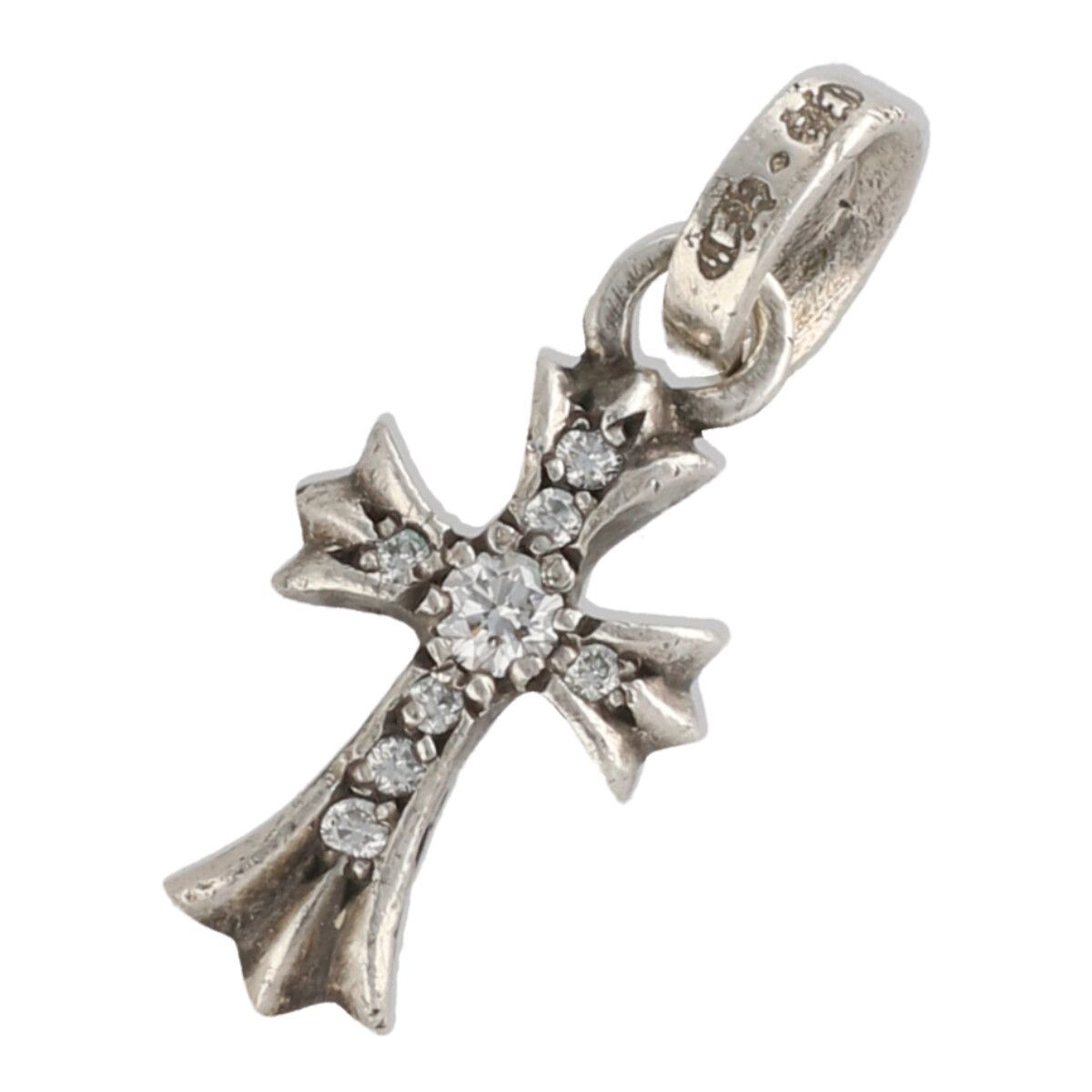 [ б/у ] CHROME HEARTS Chrome Hearts Baby Phat Cross бриллиант подвеска с цепью очарование baby 23028280 RS