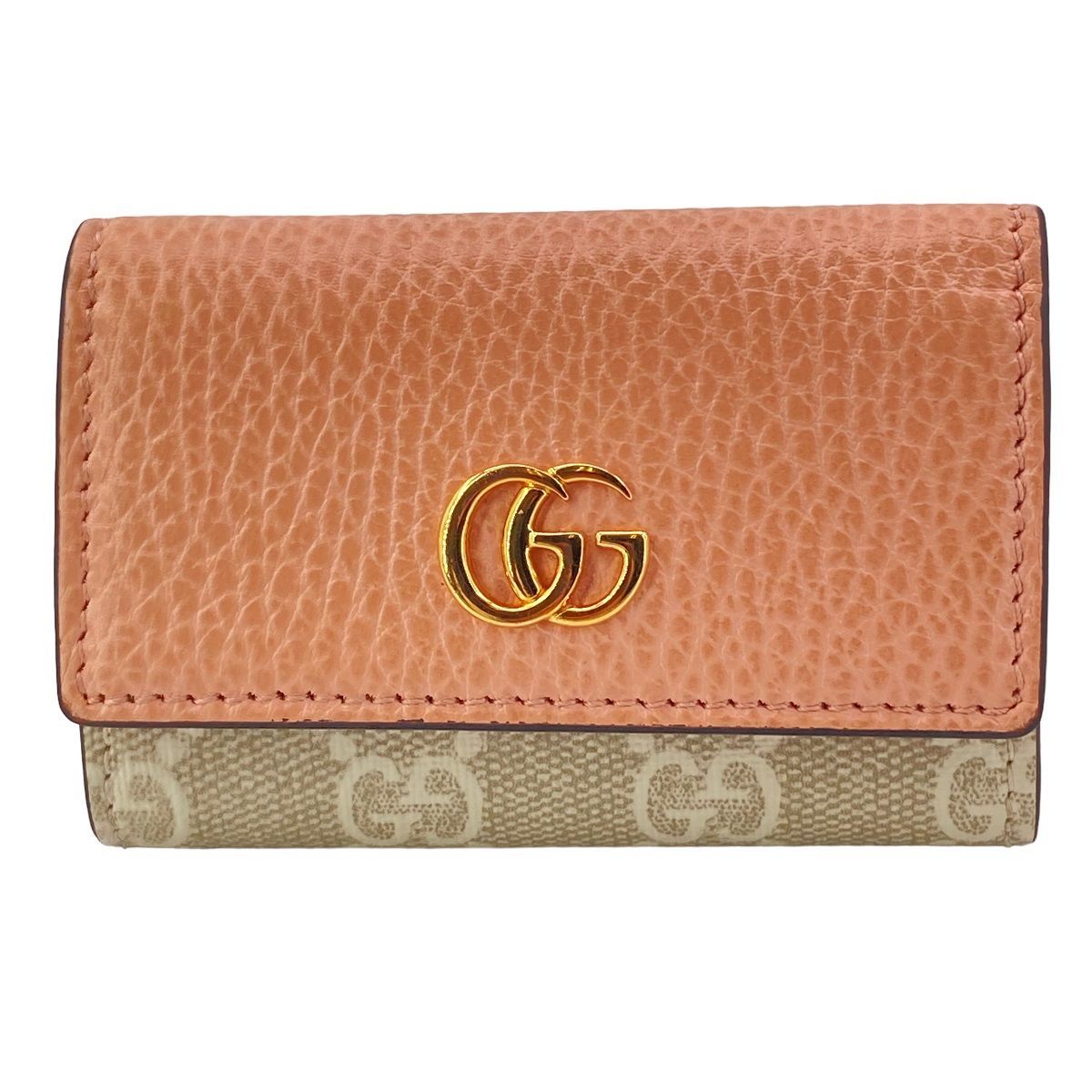 【中古】 GUCCI グッチ GGマーモント 6連キーケース 456118 ピンク キーリング 23044516 AS_画像3