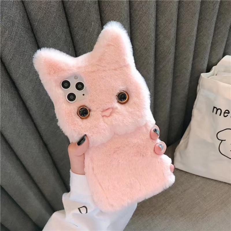 iphone15 14 13 pretty .. soft wool .. soft toy cat fur all 4 color 