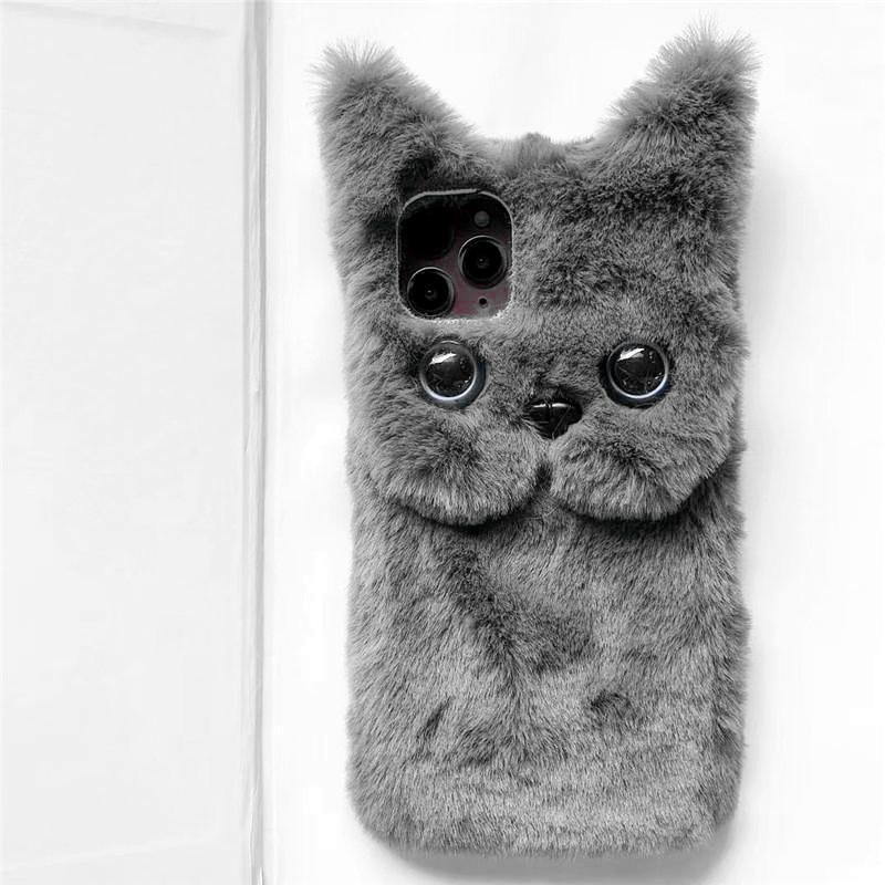 iphone15 14 13 pretty .. soft wool .. soft toy cat fur all 4 color 