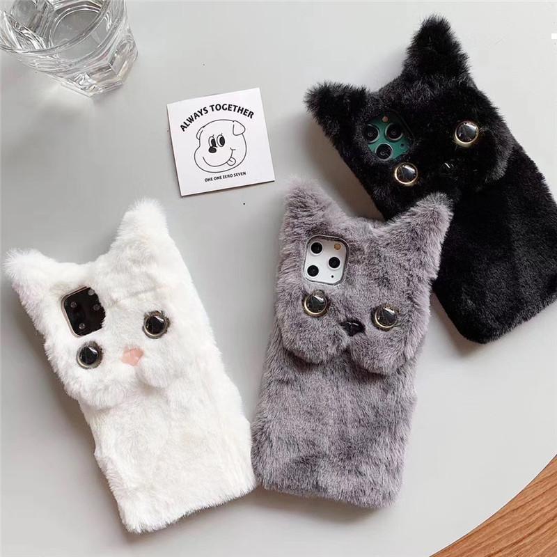 iphone15 14 13 pretty .. soft wool .. soft toy cat fur all 4 color 