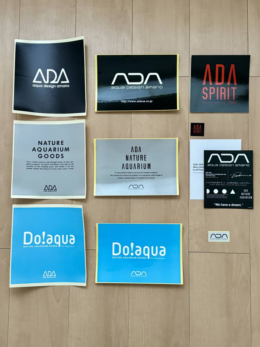 [ 旧ロゴ・新ロゴ ] 送料無料 ADA ステッカー シール １０枚セット aqua design amano 天野 尚