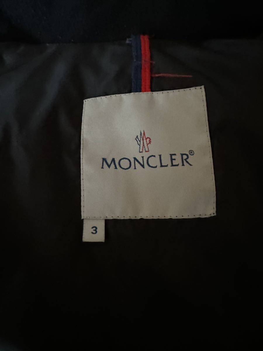 1円スタート　20 モンクレール バジーレ　MONCLER BAZILLE ダウンジャケット ワッペン付　本物　黒　ブラック　BLACK LAMPO社製ファスナー_画像3