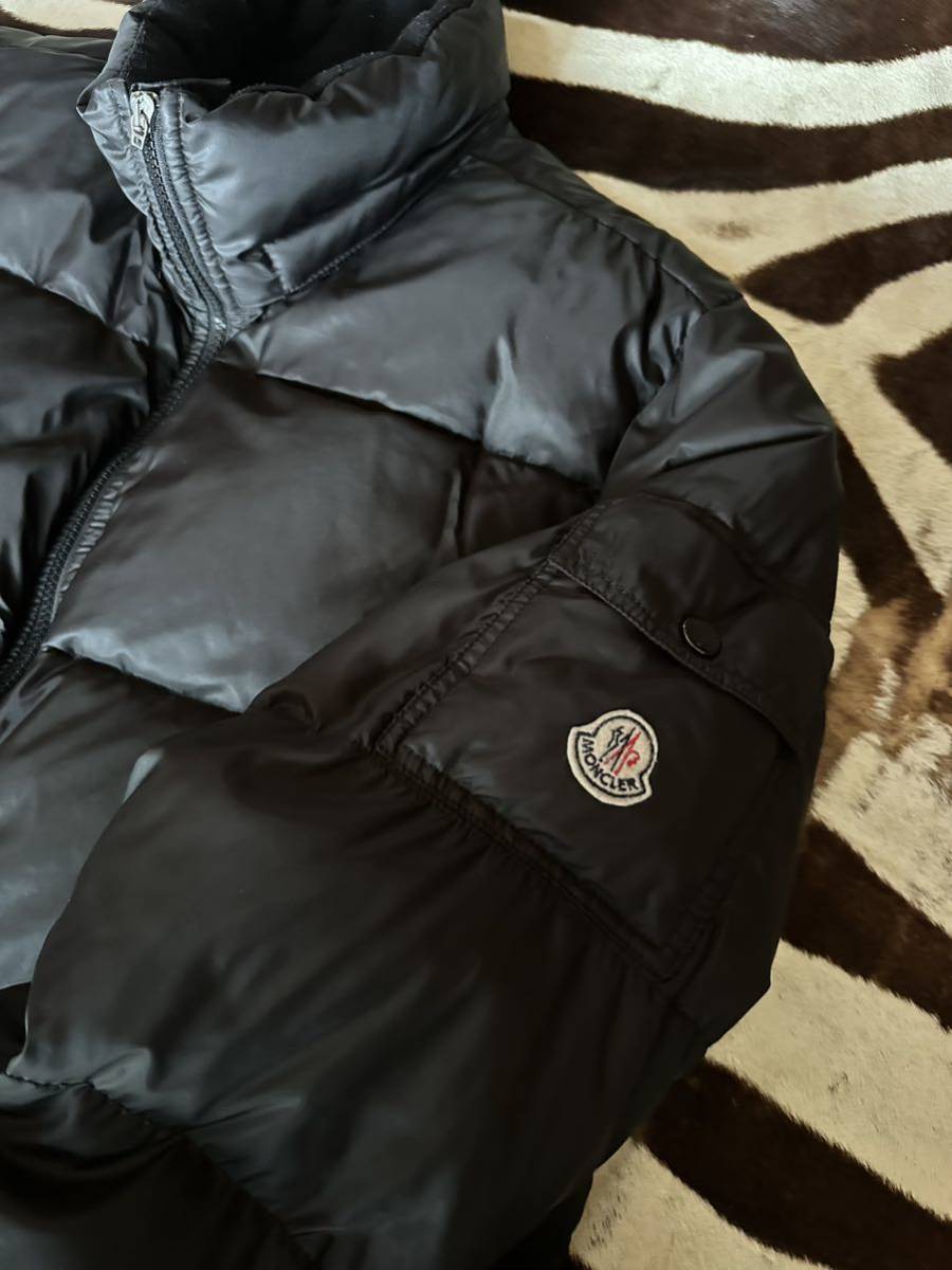 1円スタート　20 モンクレール バジーレ　MONCLER BAZILLE ダウンジャケット ワッペン付　本物　黒　ブラック　BLACK LAMPO社製ファスナー_画像1