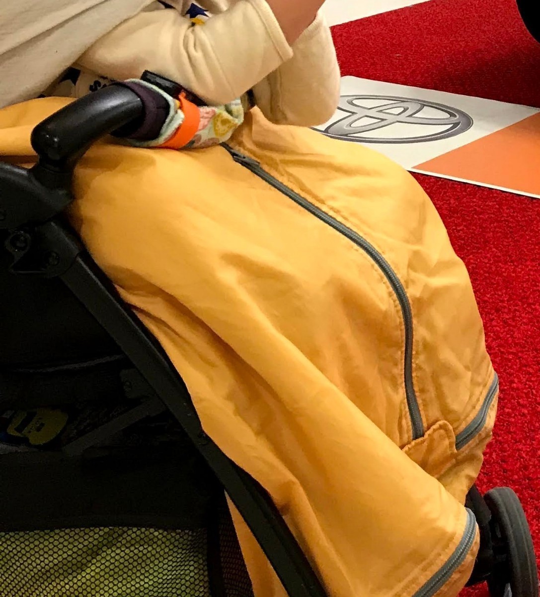[ бесплатная доставка * включая доставку ] коляска покрытие муфта для ног защищающий от холода зима обратная сторона ворсистый нейлон желтый цвет флис 