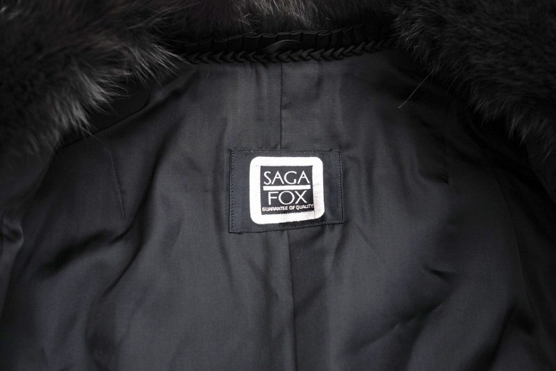 GO9694●SAGA FOX*サガフォックス*ファーコート*ミドル丈*本毛皮*リアルファ―*size11*グレー系_画像7