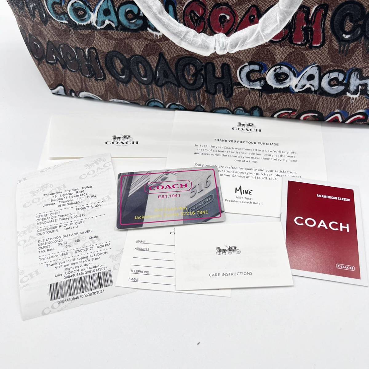 【1円スタート】コーチ　COACH coach メンズ　バッグ　レザー　ショルダー　トート　ユニセックス　正規品　新品　未使用　タグ付き_画像6