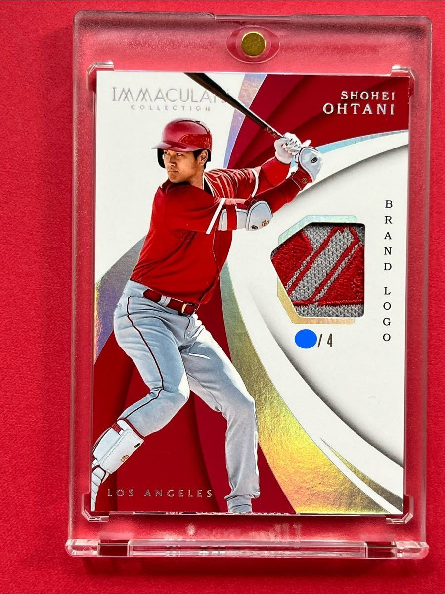 激レア 4枚限定 大谷翔平 ルーキーカード 実使用パッチ ブランドロゴ SHOHEI OHTANI Rookie Patch Card BRAND LOGO 2018 IMMACULATE MVP