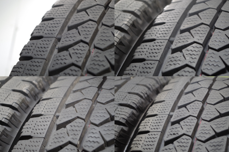 C-629(送料無料/代引きOK)ランクE 中古 215/70R17.5 118/116L ブリヂストン W979 2021.22年 9～9.9mm スタッドレス 4本SET トラック_画像6