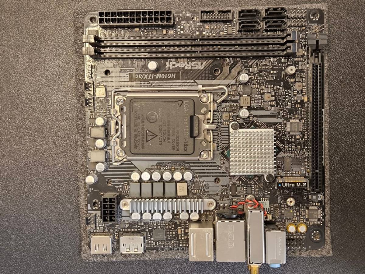 【訳あり・ジャンク品】ASRock マザーボード H610M-ITX/ac Mini-ITX 第12・13・14世代CPU対応 (LGA1700) _画像3