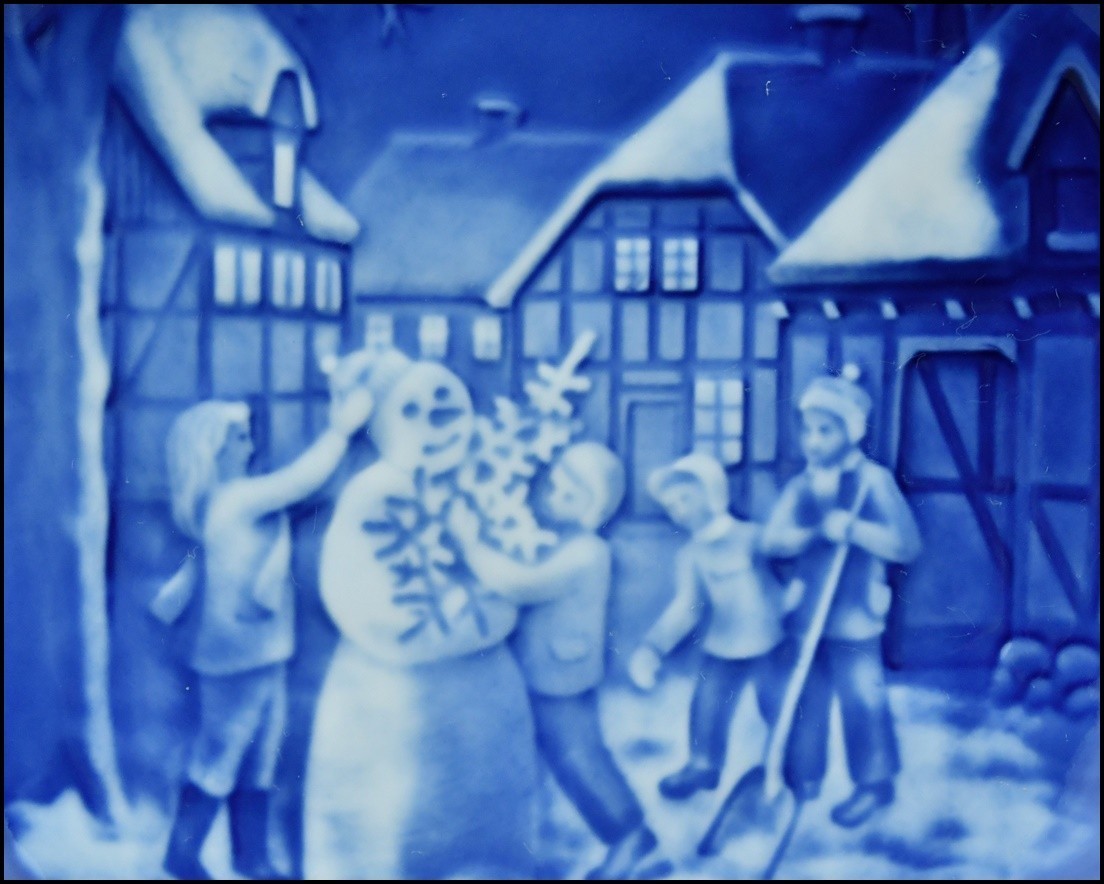ビングオーグレンダール【B&G(BING&GRONDAHL)】コペンハーゲン 1987年 クリスマス イヤープレート 飾り皿【小-51208_画像3