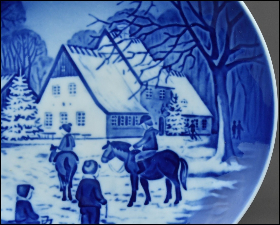 ビングオーグレンダール【B&G(BING&GRONDAHL)】コペンハーゲン 1994年 クリスマス イヤープレート 飾り皿【小-51208_画像4