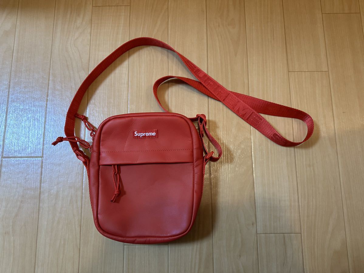 Supreme Leather Shoulder Bag Red 23FW Week10 シュプリーム レザー