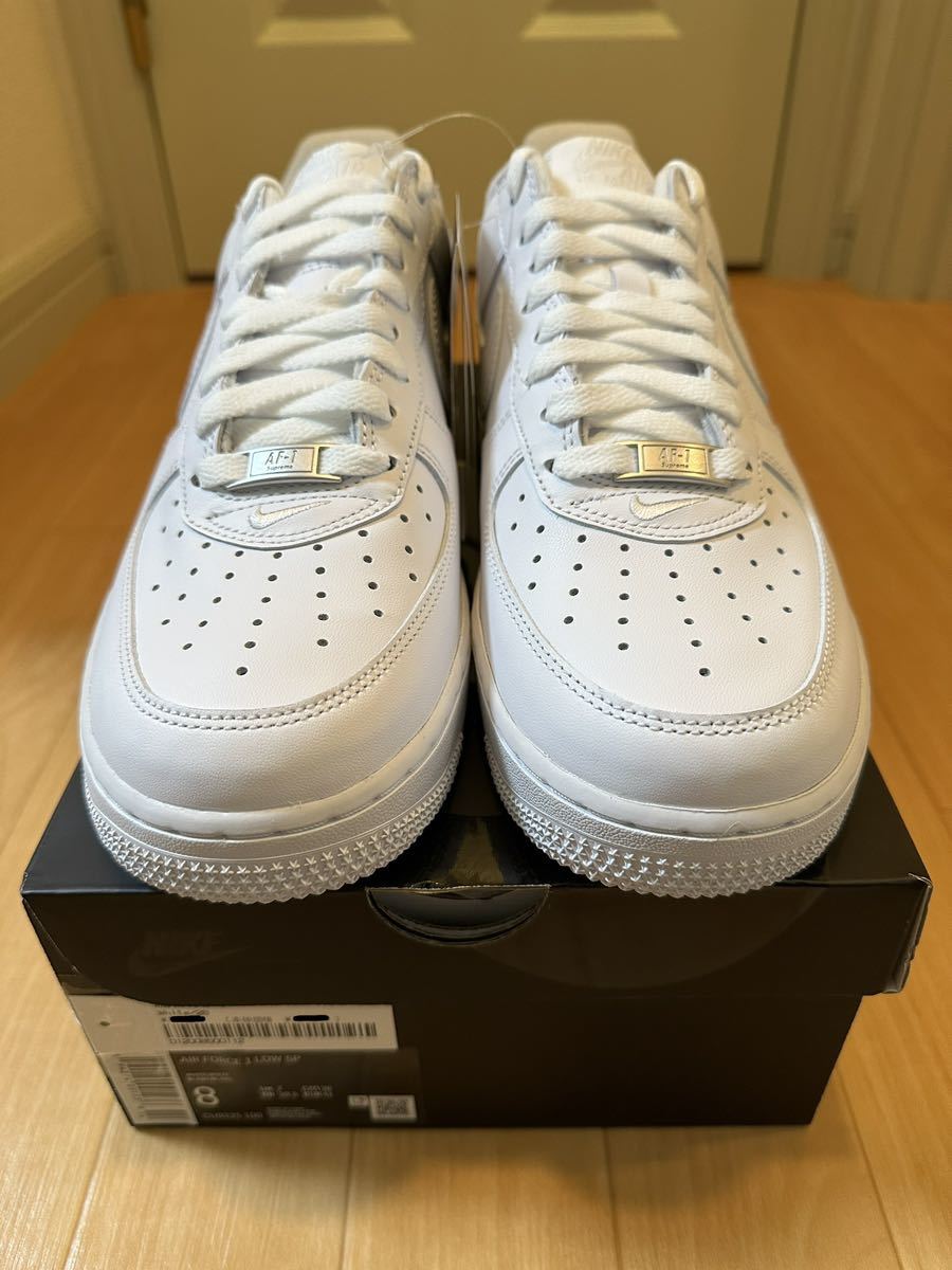 26cm Supreme Nike Air Force 1 Low White 23FW シュプリーム ナイキ エア フォース 1 エアフォース1 ロー ホワイト 白 スニーカー US8_画像3