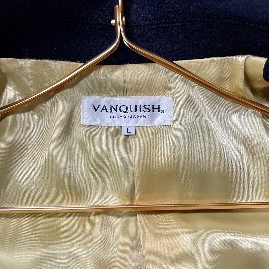 [VANQUISH/ vanquish / ultimate beautiful goods ] pea coat [ Napoleon coat / gold button / blaser / black / Gold / outer / men's / jacket ]