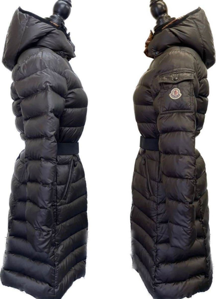 正規品☆美品 MONCLER モンクレール ダウンコート ロング サイズ０ MOKACINE モカシン レディース ブラック 