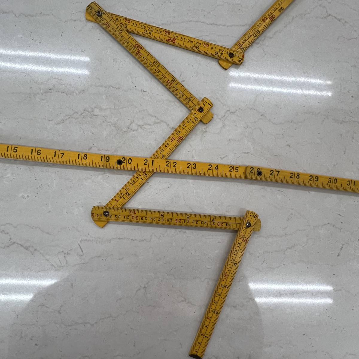 昭和レトロな折りたたみ式定規　１メートル　まとめて15本_画像4