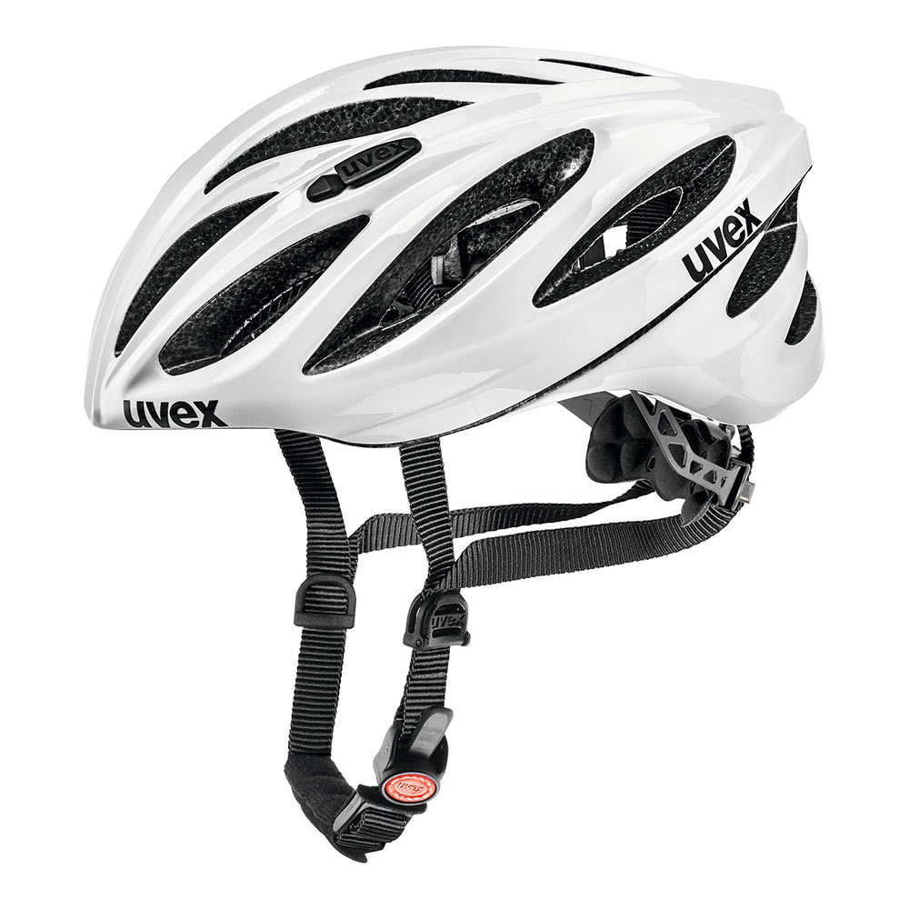 23SS　UVEX　boss race　ホワイト 55-60cm タウンユース（自転車利用者のヘルメット着用努力義務化対策）にお勧め 定価￥12100