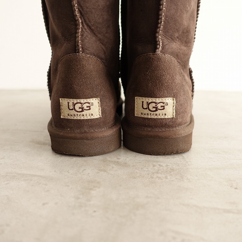 //アグ UGG *クラシックショートブーツ 37/23.5*ダークブラウン茶色ムートンブーツ靴シューズ(sha88-2311-92)【20L32】_画像9