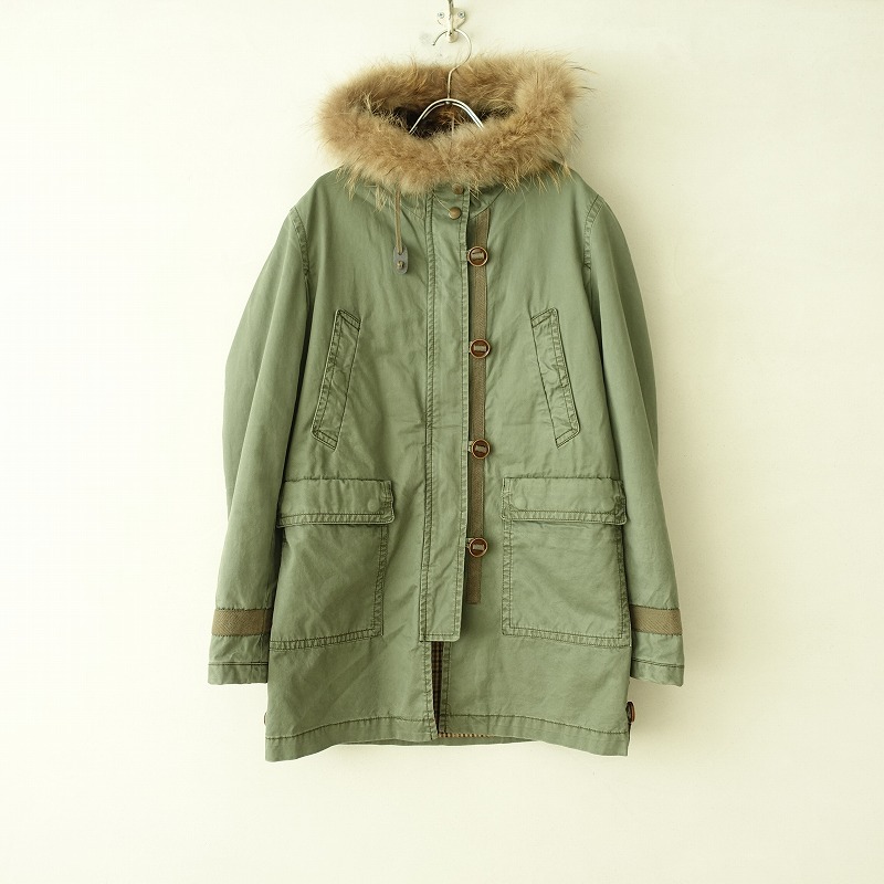 // Studio olibeSTUDIO ORIBE * cotton Mod's Coat *1 real fur khaki military manner (jk33-2311-265)[42K32]