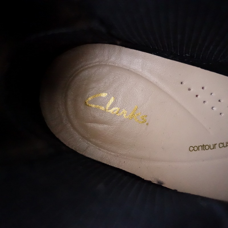 //【未使用/定価2.6万】クラークス Clarks *Cologne Arlo2 サイドゴアレザーショートブーツ 37/23.5*ブラック(sha88-2311-130)【60L32a】_画像7