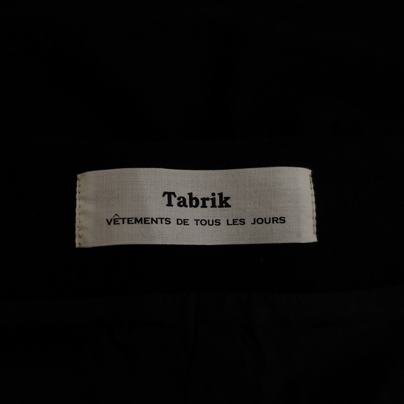 //タブリク Tabrik*ホルターネックエプロンワンピース*ブラックアンゴラウール裏地ポケットVネックタブリック(2-2311-525)【51L32】_画像9