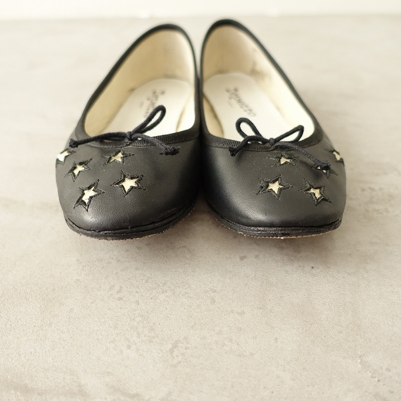 //【定価4.5万】レペット repetto *クリスティー バレエシューズ 36.5/23*黒ブラック皮革靴スリッポン(sh5-2311-116)【91L32】_画像2