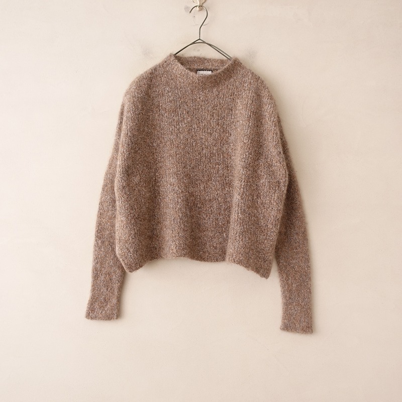 //ユーモレスク humoresque*boucle/カシミヤシルクブークレーニットプルオーバー*モックネックワイドセーター(2-2312-93)【91L32】_画像1