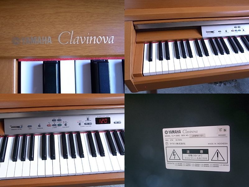 e10864　YAMAHA Clavinova　ヤマハ　電子ピアノ　クラビノーバ　CLP-230　専用高低椅子　動作確認済　お引き取り大歓迎！！_画像3