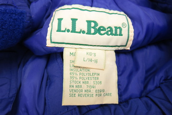 L.L.bean L e рубин n лыжи одежда верх и низ в комплекте детский выставить Kids L
