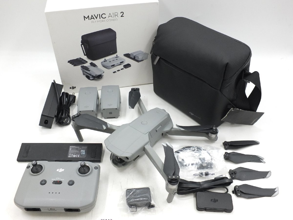 【z25147】 DJI Mavic Air2 マビックエアー2 ドローン 本体 コントローラー 付属品付き 動作確認済み 格安スタート_画像1