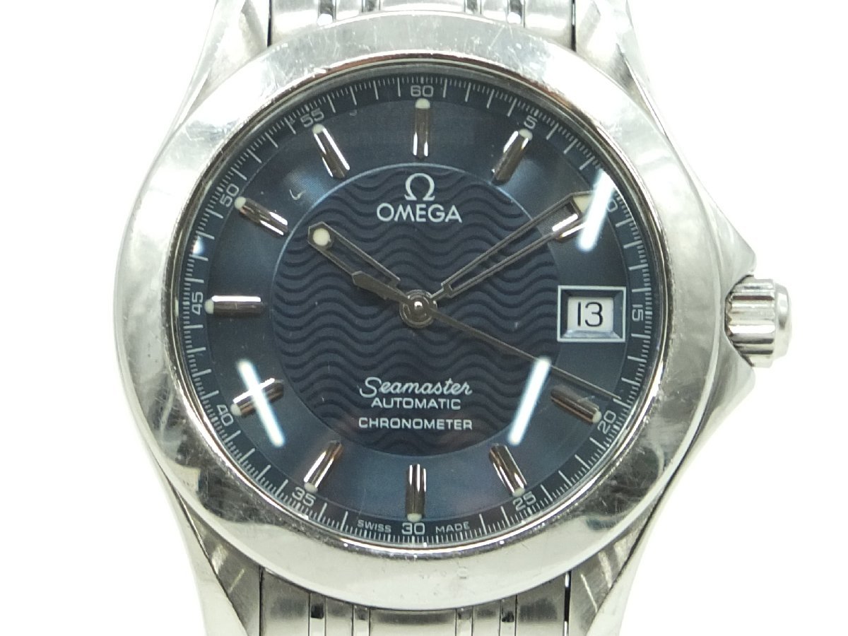 【z25270】OMEGA オメガ Seamasuter シーマスター 120M 自動巻き 腕時計 ネイビー系文字盤 格安スタート_画像1