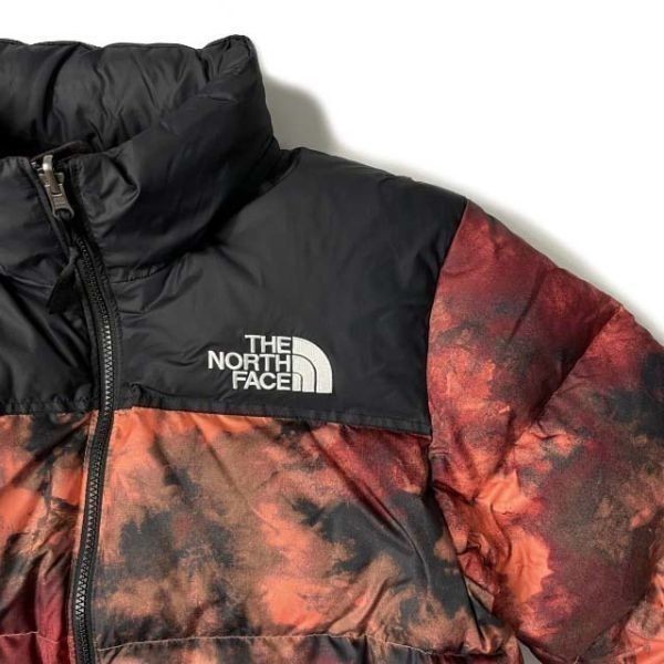 1円～!売切!【正規新品】THE NORTH FACE◆W PRINTED NUPTSE JACKET ダウンジャケット ヌプシ 1996 US RDS 防寒(XXL)赤 黒 総柄 190122-165_画像4