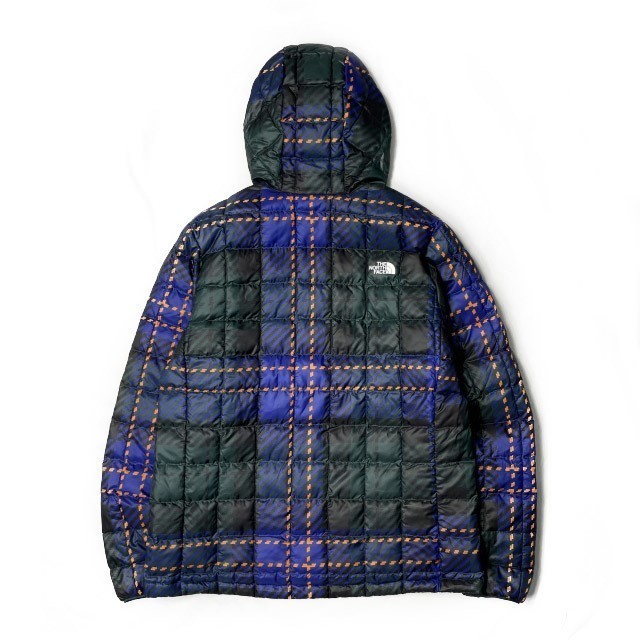 1円～!売切!【正規新品】THE NORTH FACE PRINTED THERMOBALL ECO HOODIE 中綿ジャケット US限定 軽量 ダウン(L)青 緑 チェック柄190122-120_画像7