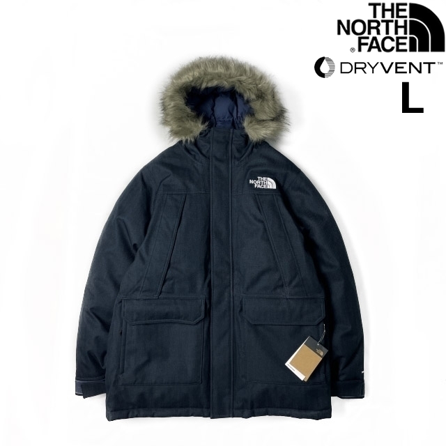 1円～!売切!【正規新品】THE NORTH FACE NOVELTY MCMURDO PARKA ダウン ツイード 上質 高品質 US限定 撥水 600フィル 防寒(L)紺 190122-160_画像1