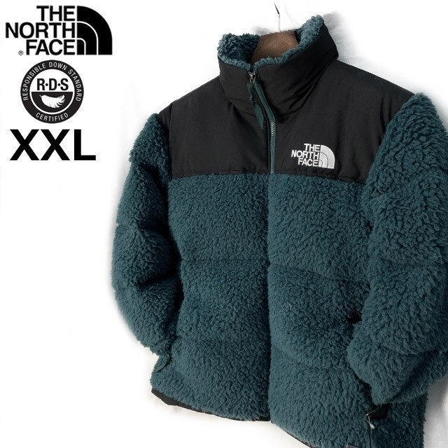 1円～!売切!【正規新品】THE NORTH FACE SHERPA NUPTSE JACKET ダウンジャケット ヌプシ モコモコ シェルパフリース ボア(XXL)緑190122-175_画像2