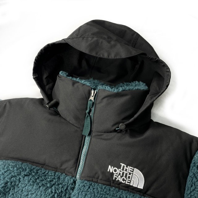 1円～!売切!【正規新品】THE NORTH FACE SHERPA NUPTSE JACKET ダウンジャケット ヌプシ モコモコ シェルパフリース ボア(XXL)緑190122-175_画像4