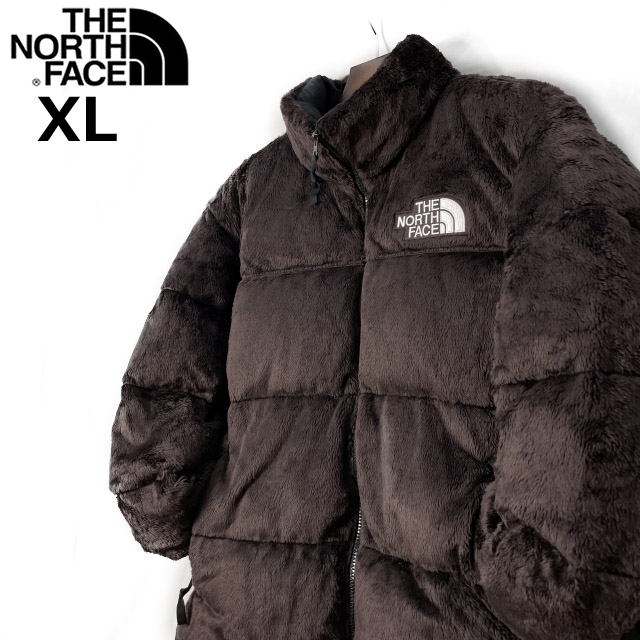 1円～!売切!【正規新品】THE NORTH FACE◆VERSA VELOUR NUPTSE JACKET ダウン ヌプシ US 限定品 ベロア ファー 日本未発売(XL)茶190122-180_画像3