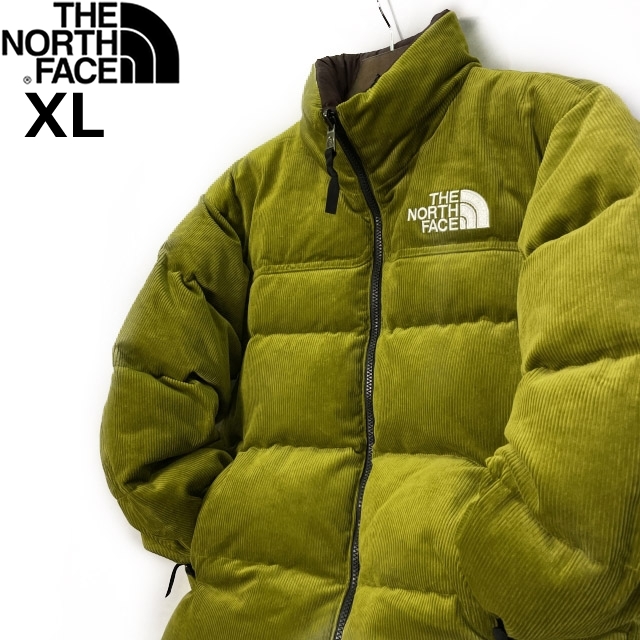 1円～!売切!【正規新品】THE NORTH FACE◆1992 REVERSIBLE NUPTSE JACKET コーデュロイ ヌプシ リバーシブル US限定(XL)緑 茶 190122-190_画像2