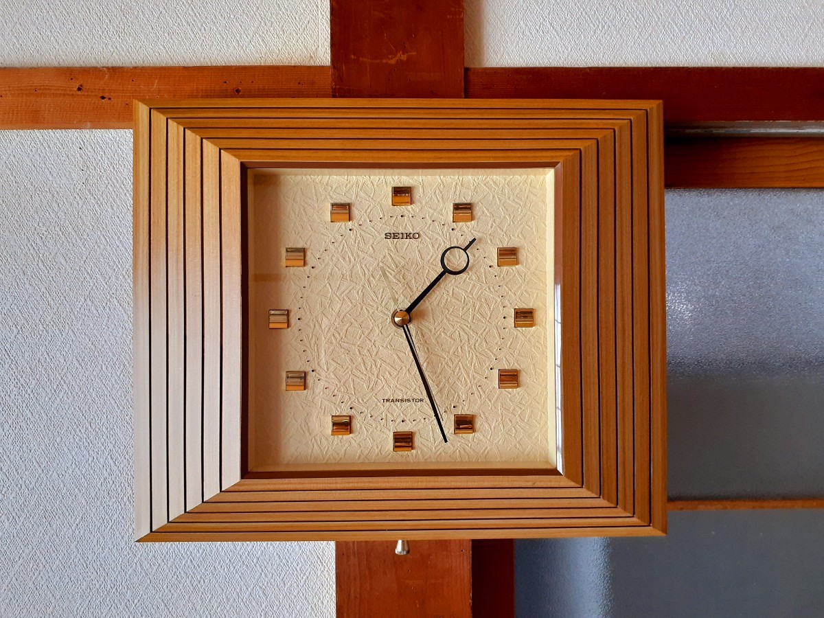70's　SEIKO　トランジスタ　掛け時計　ミッドセンチュリー　ビンテージ　レトロ　カフェ_画像1