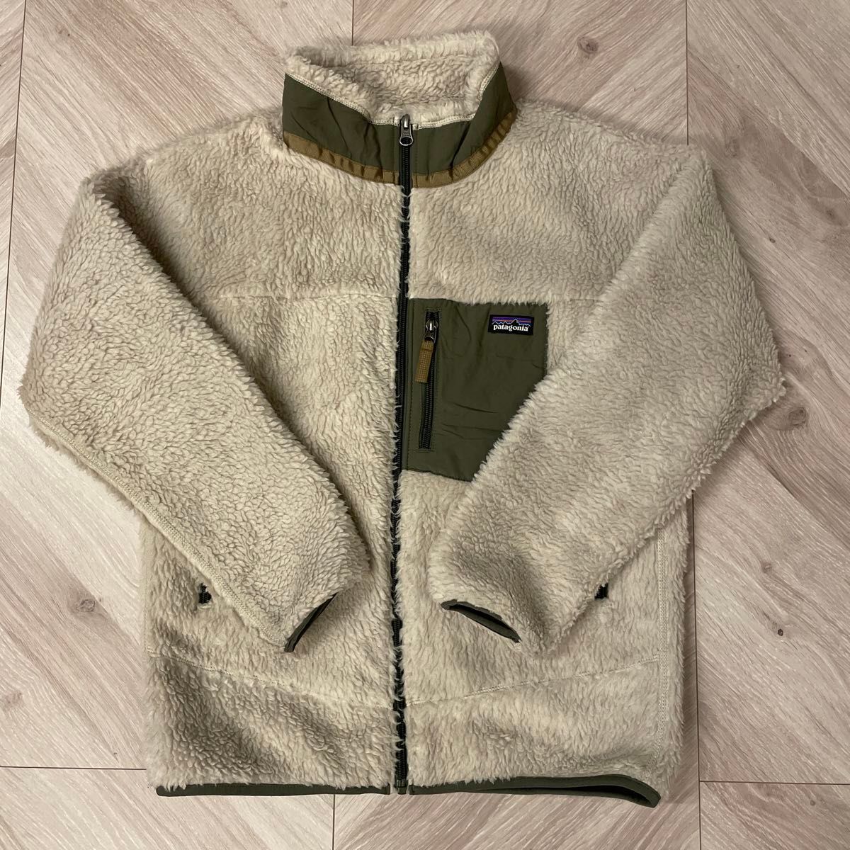パタゴニア レトロX キッズXLサイズ オリーブ 美品】パタゴニアキッズレトロX サイズ XL オリーブ Patagonia