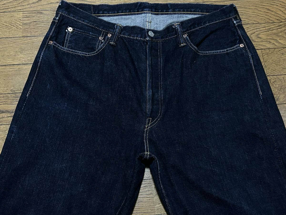 *FULLCOUNT&CO Fullcount Lot 0105XX cell bichi button fly Denim pants made in Japan dark blue large size 38 BJBC.AB