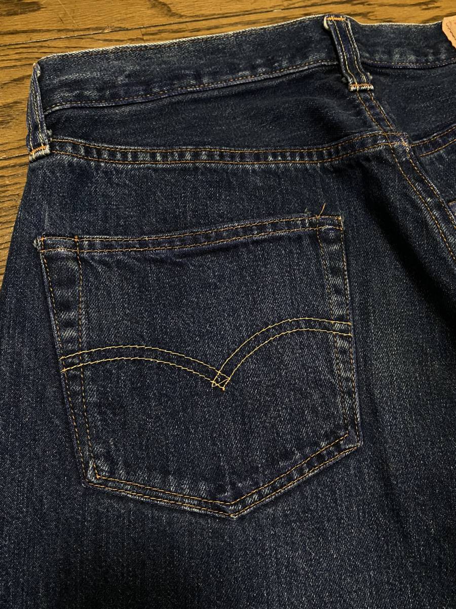 ※ LEVI'S リーバイス LOT 501XX 501 0003 刻印555 セルビッチ Big-E デニムパンツ バレンシア工場 米国製 インディゴ 32 BJBB.H_画像6