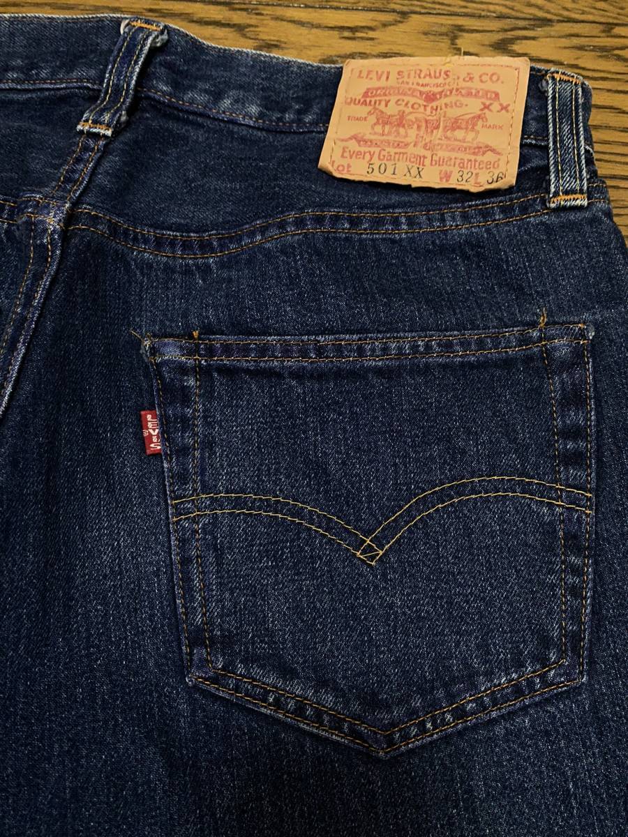 ※ LEVI'S リーバイス LOT 501XX 501 0003 刻印555 セルビッチ Big-E デニムパンツ バレンシア工場 米国製 インディゴ 32 BJBB.H_画像5