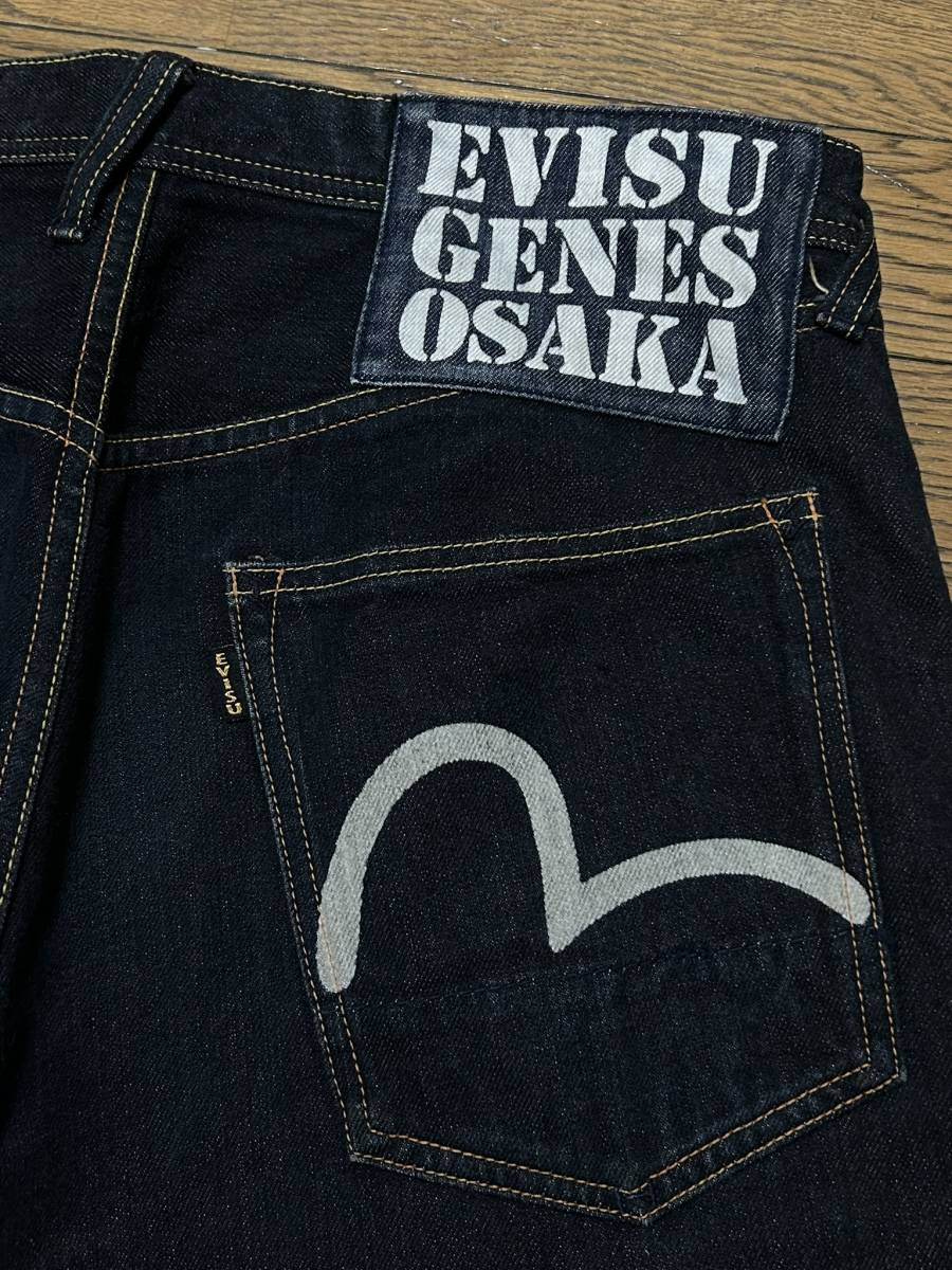 ※EVISU GENES OSAKA エヴィス エビス カモメペイント デニムパンツ 濃紺 34 　　　　　　　　　　 BJBC.AB_画像4