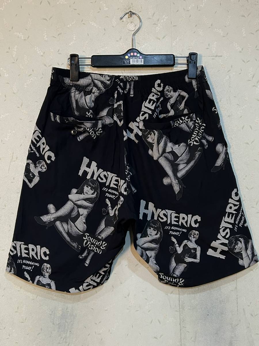 ※HYSTERIC GLAMOUR ヒステリック グラマー ガールプリント 02211AM01 ハーフショート レーヨンパンツ ブラック 日本製 S     BJBC.ABの画像2