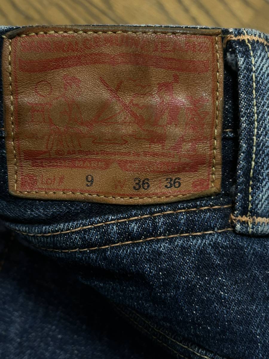 ※SAMURAI サムライジーンズ LOT ♯9 S510XX 19ｏｚⅡ セルビッチデニムパンツ 日本製 濃紺 大きいサイズ 36 　　　　　　　 BJBC.AB_画像9